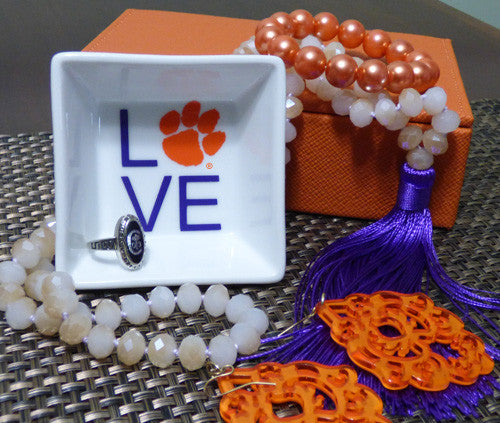 Clemson LOVE ring dish