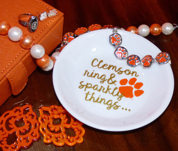 Trinket Dish - Clemson Ring & Sparkly Things